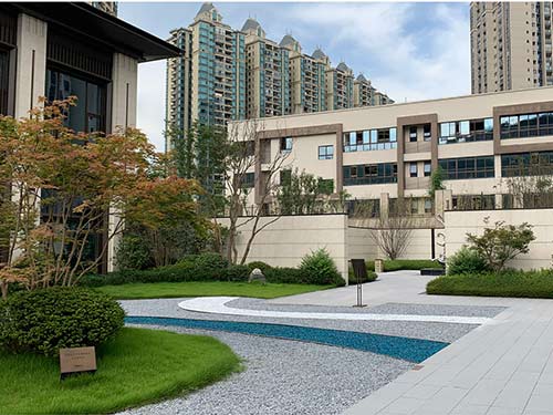 天欣科技 景觀(guān)厚磚 工程項目宣傳圖 芝麻白+沉香米黃